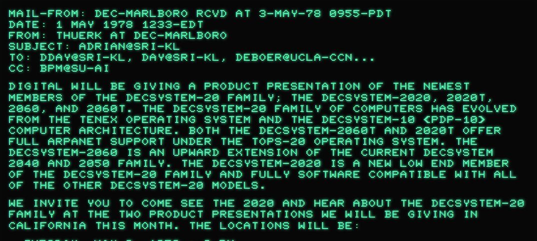 Erstes Massenmail: Arpanet, 1978